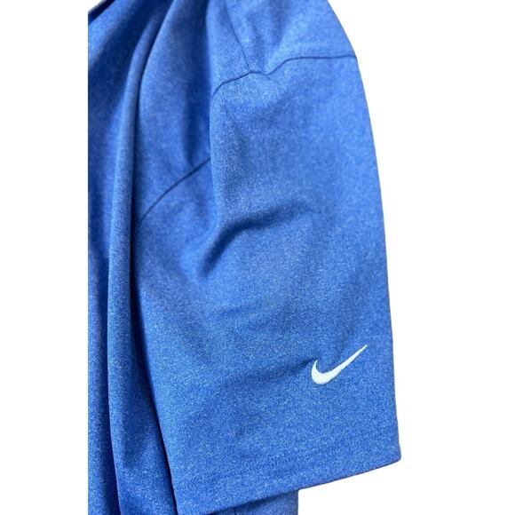 Men's Nike Golf Standard Dri-Fit Polo Shirt Sz M Heathered Blue Short Sleeve - Picture 4 of 6